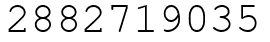 Число 2882719035.