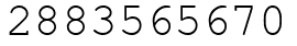 Число 2883565670.
