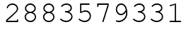 Число 2883579331.