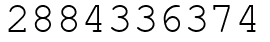 Число 2884336374.