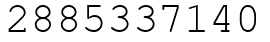 Число 2885337140.