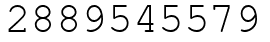 Число 2889545579.