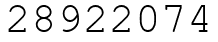 Число 28922074.