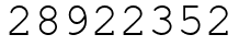 Число 28922352.