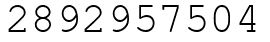 Число 2892957504.
