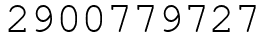 Число 2900779727.