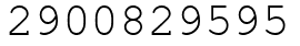 Число 2900829595.