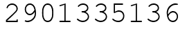 Число 2901335136.
