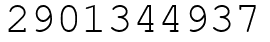 Число 2901344937.