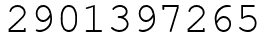 Число 2901397265.