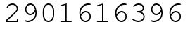 Число 2901616396.
