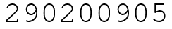 Число 290200905.