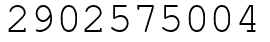 Число 2902575004.