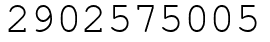 Число 2902575005.