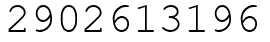 Число 2902613196.