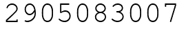 Число 2905083007.
