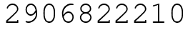 Число 2906822210.