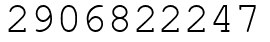 Число 2906822247.
