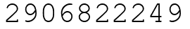 Число 2906822249.