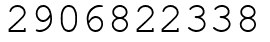 Число 2906822338.