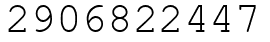 Число 2906822447.
