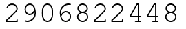 Число 2906822448.