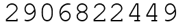 Число 2906822449.
