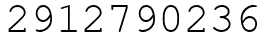 Число 2912790236.