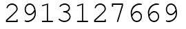 Число 2913127669.