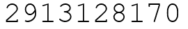 Число 2913128170.