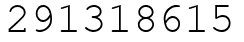 Число 291318615.