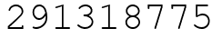 Число 291318775.