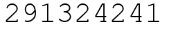 Число 291324241.