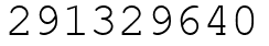 Число 291329640.