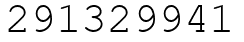 Число 291329941.