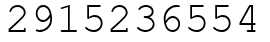 Число 2915236554.