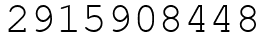 Число 2915908448.
