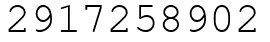 Число 2917258902.