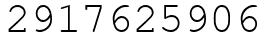 Число 2917625906.