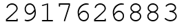 Число 2917626883.