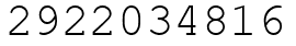 Число 2922034816.