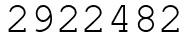 Число 2922482.