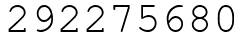 Число 292275680.