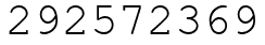 Число 292572369.