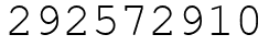 Число 292572910.
