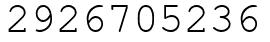 Число 2926705236.