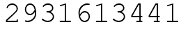 Число 2931613441.
