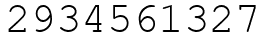 Число 2934561327.