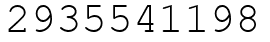 Число 2935541198.