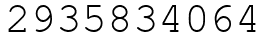 Число 2935834064.